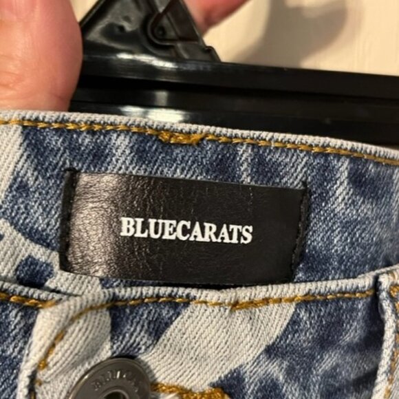 Rare Bluecarats Men's Denim Jeans 5 pocket  Royalty and Honor Size 33  Printed - Picture 5 of 12